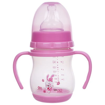 BPA MIỄN PHÍ Tay cầm đôi cổ rộng PP 6oz Bình sữa cho bé