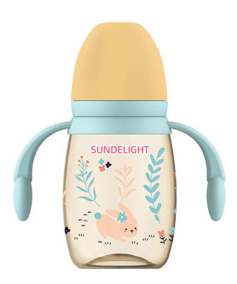 240ml 300ml PP Baby Bottle With Double Handle Chống sốc