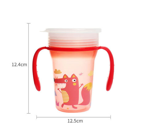 300ml PP Baby weighted Straw Cup 360 độ góc