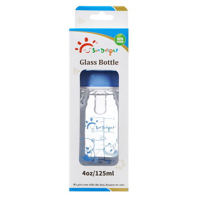125ml 4oz Bình sữa Borosilicate thủy tinh cổ tiêu chuẩn cho bé