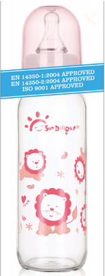 Cổ bình tiêu chuẩn chịu nhiệt 9oz 250ml Bình cho bé ăn bằng thủy tinh