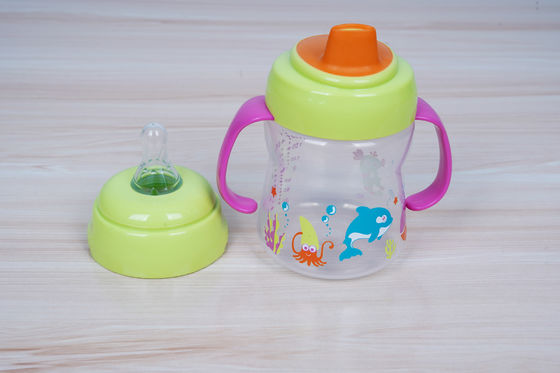 Không tràn 2 trong 1 BPA Miễn phí 6 tháng 6 Ounce Baby Sippy Cup