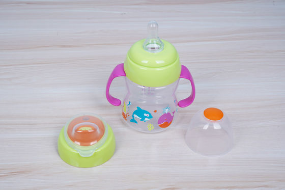 Không tràn 2 trong 1 BPA Miễn phí 6 tháng 6 Ounce Baby Sippy Cup
