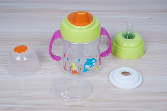 Không tràn 2 trong 1 BPA Miễn phí 6 tháng 6 Ounce Baby Sippy Cup