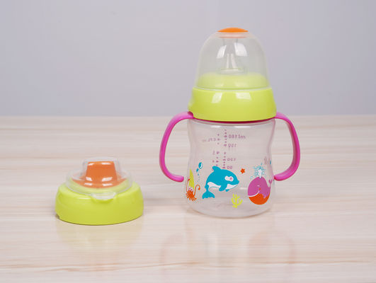 Không tràn 2 trong 1 BPA Miễn phí 6 tháng 6 Ounce Baby Sippy Cup