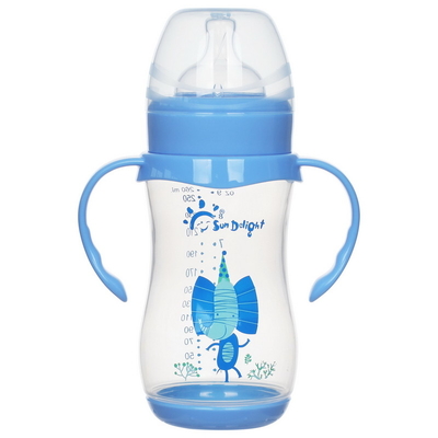 9oz 260ml PP cổ rộng vòng cung chai cho bé ăn không phthalate