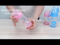 Bình sữa cho bé hình vòng cung cổ rộng PP 9oz 260ml